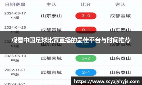 观看中国足球比赛直播的最佳平台与时间推荐