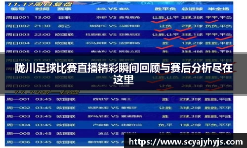 陇川足球比赛直播精彩瞬间回顾与赛后分析尽在这里