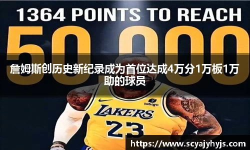 詹姆斯创历史新纪录成为首位达成4万分1万板1万助的球员